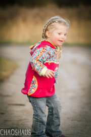 Farbenmix papier patroon sweater met knoopjes Yetta jongens en meisjes (downsyndroom)  86/92 - 170/176