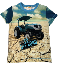 Shirt: race traktor blauw 104-146