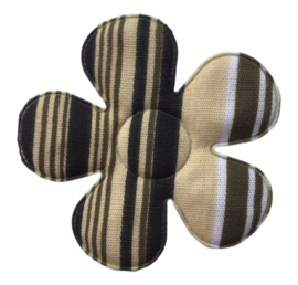 Bloem applicatie 45 mm beige groen gestreept