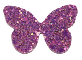 Applicatie vlinder glitter FELPAARS 40x27 mm, per stuk