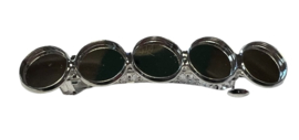 French barette/ haarclip 6,7 cm met 5 settingen 12 mm zilverkleur