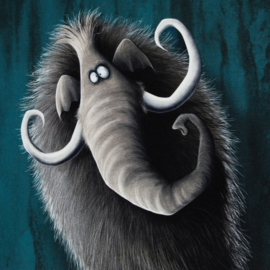 Sweat paneel: ON THE ROCKS Mammoet by Thorsten Berger, 88x150 cm