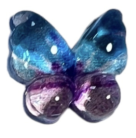 Vlindertje 10mm blauw/paars