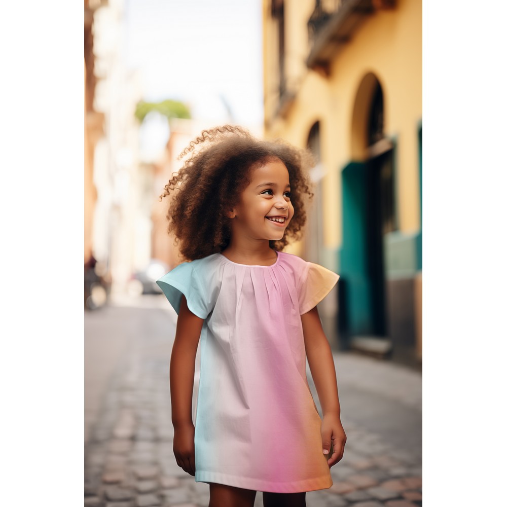 Cotton voile: rainbow, per 25 cm