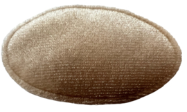 Kniphoesje ovaal fluweel 65x35 mm, beige