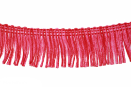 Franjeband 32 mm rood-roze, per 0,5 meter