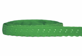 Elastische biaisband met schulprandje (vouwkant) groen 10mm per 0,5 meter
