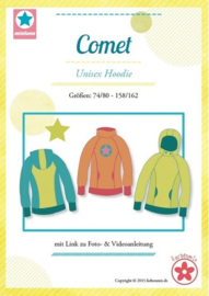 Farbenmix papier patroon Comet (Sportieve unisex hoody) maat 74-164