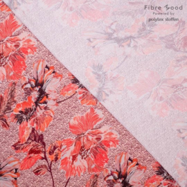Viscose crepe (geweven): digital flower print Fibremood , per 25 cm