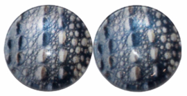 12 mm glascabochon animal print per 2 stuks