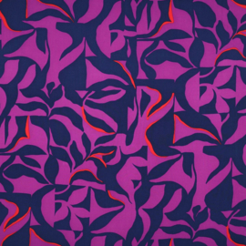 Viscose: Lenzing Ecovero abstract purple, per 25 cm