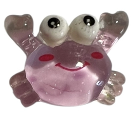 Flatback krab lila 19x16 mm