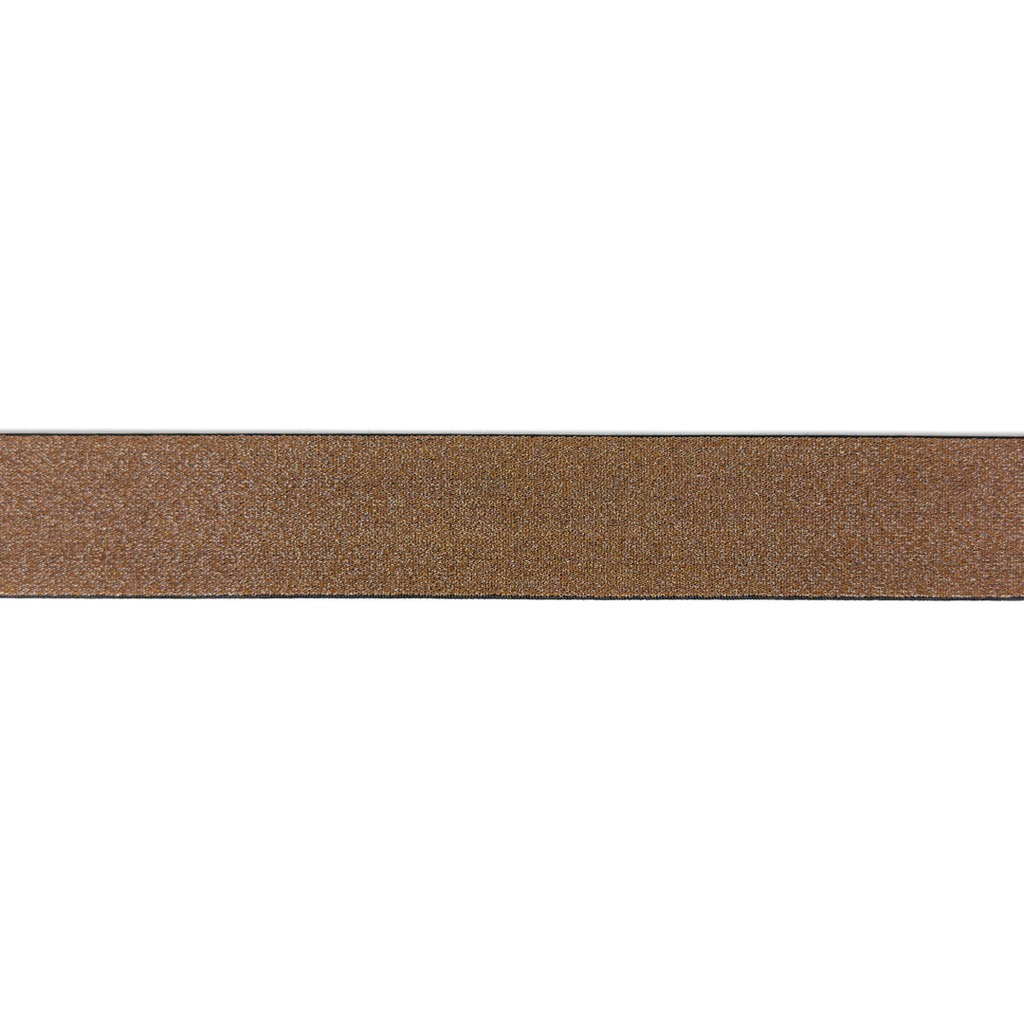 Elastiek GLITTER BRONS 40 mm, per 0,5 meter