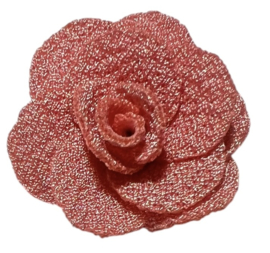 Stoffen bloem 25mm zachtroze