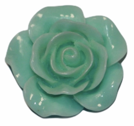 Flatback cabochon flower mint 18 mm