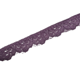 Elastisch kantje lavendel 17mm per 0,5 meter