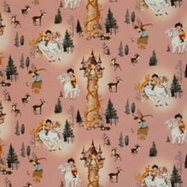 Katoen: Fairy Tale pink (Swafing) per 25 cm