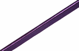 Elastisch paspelband glans/mat purple, per 0,5 meter