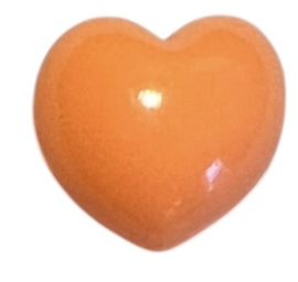 Flatback hartje 11x13 mm, koraal