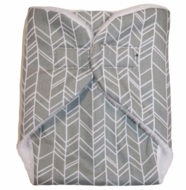 Luiertje babyborn geometrisch oud-groen/grijs