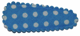 kniphoesje katoen blauw met witte stip 3 cm. Per 10 stuks.