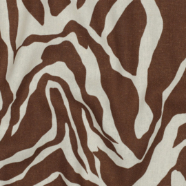 Linnen/viscose: animal skin brown, per 25cm