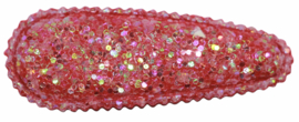 Kniphoesje glitter rood- roze, 55 mm