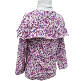 Tricot: flowers digital fuchsia, per 25 cm