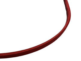 Haarband 5 mm RVS, rood satijn bekleed