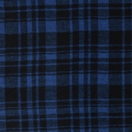 Jacquard jersey: George ruit zwart-royal blue (Swafing), per 25 cm