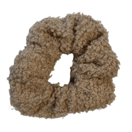 Teddy scrunchie beige