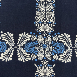 Always looks like vacation: blauw/creme (Editex) per 25 cm (Editex) per 25 cm