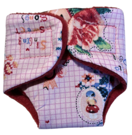 Luiertje My little BABY born roze ruitje met print