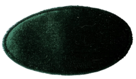 Kniphoesje ovaal fluweel 65x35 mm, donkergroen