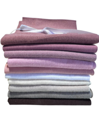 Boordstof pakketje naturel/bruin/oudroze 9 kleuren x 10 cm (96 breed) en 1 kleur 15x70 cm
