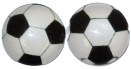 12 mm glascabochons voetbal per 2 stuks