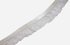 Elastisch roezel kantje off-white 19 mm per 0,5 meter