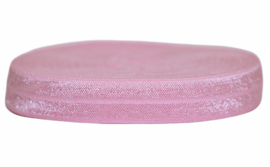 Elastisch band spekje-roze 16 mm per 0,5 meter