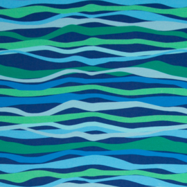 Tricot: Ben waves blue (Swafing), per 25 cm