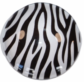Glas cabochon 25mm: zebraprint