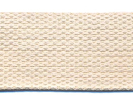 Tassenband 38 mm crèmewit cotton-look, per 0,5 meter