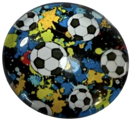 Glas cabochon 25mm: voetballen
