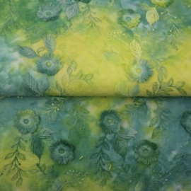 Katoen: Tie & Dye embroidery (Stenzo), per 25 cm