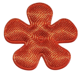 Bloemetje satijn 25 mm donker oranje