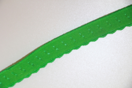 Elastische biaisband met schulprandje (vouwkant) groen 10mm per 0,5 meter