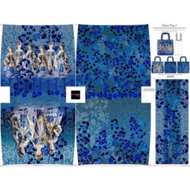 Tassenpaneel: Delft blue elegance, 112x150 cm