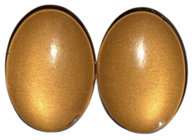 Set van 2 glas cabochons goud 18 x 25 mm