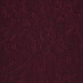 Viscose Belissi Gucco aubergine gebloemd , per 25 cm