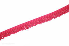 Elastisch kantje fuchsia 12mm, per 0,5 meter