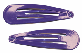 Klik-klak haarspeldje paars 5 cm, per stuk